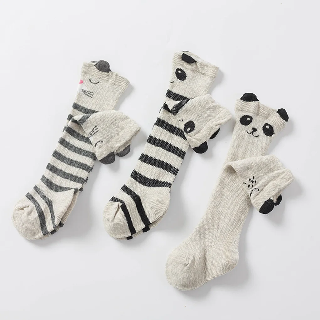 3 пары Осенние гольфы для маленьких девочек хлопковые носки в сетку