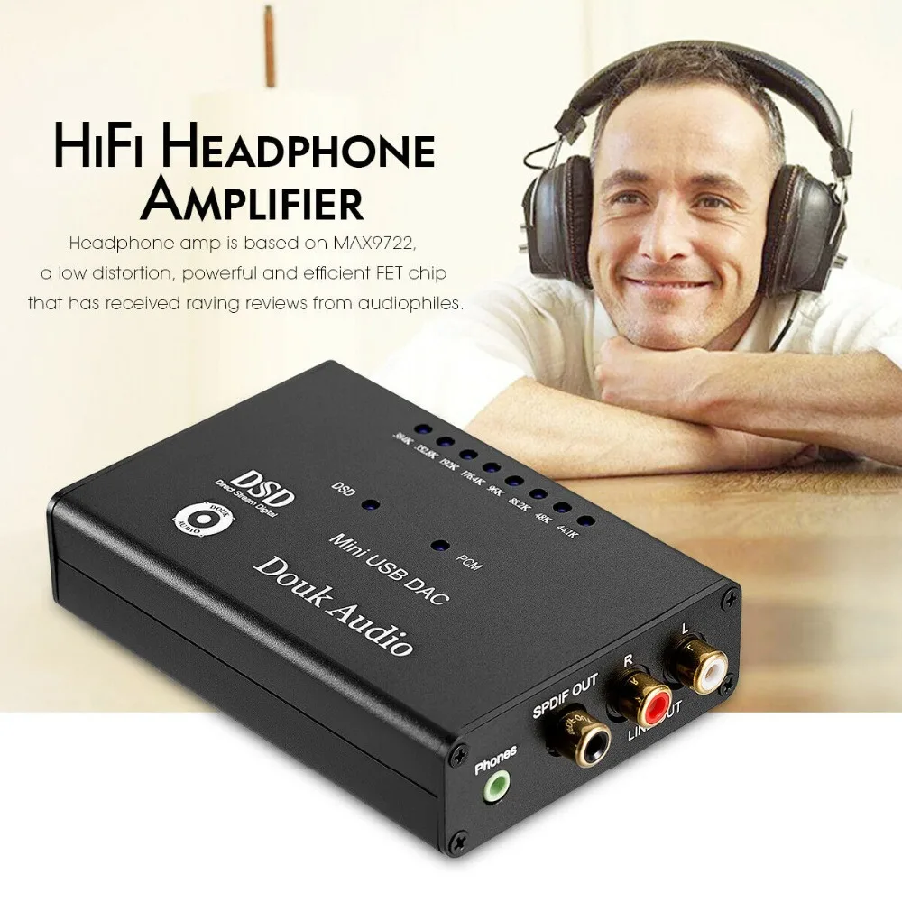 Douk аудио XMOS XU208 USB DAC аудио декодер SPDIF конвертер цифровой интерфейс усилитель для наушников XU208 DOP64 DSD256 PCM384K