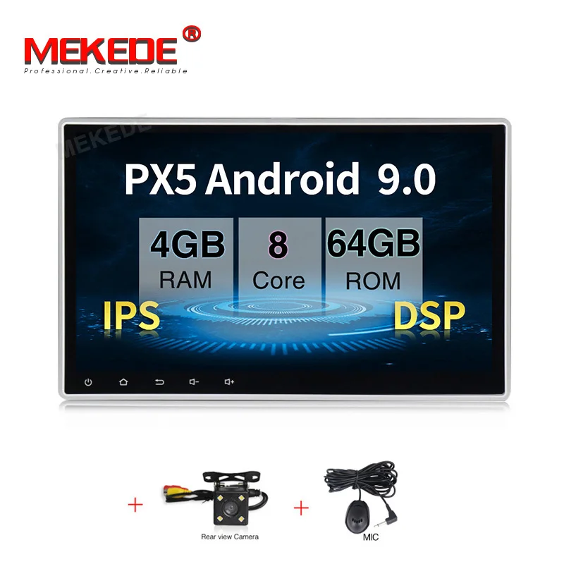 Mekede Android 9,0 4G DSP 10,1 дюймов Автомобильный gps dvd-плеер для nissan Универсальный с BT wifi Радио Стерео 2din автомобильный радио мультимедиа - Цвет: 64G DVD camera