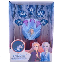 Disney Frozen2 Elsa Action toy wear the ice walker magico proiettore Snowflake shape foot glow Shoe cover Gift for Kids