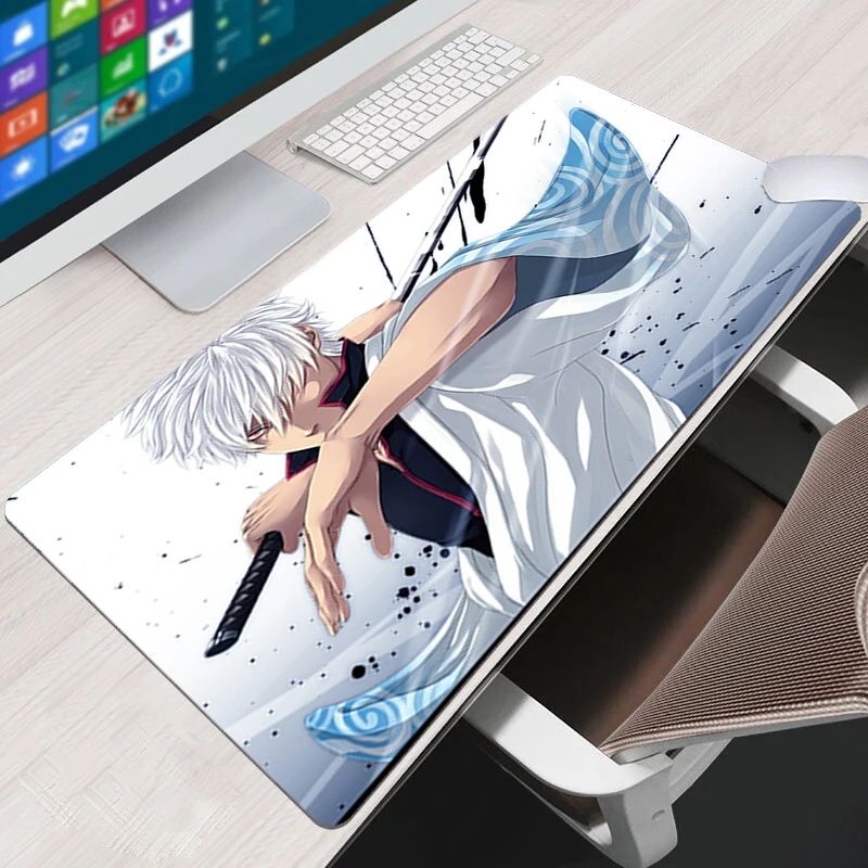 

Japanese anime Gintama Mousepad Customized laptop Gaming Large Size mouse pad 40X90cm Gaming Mousepads Pc Gamer Completo
