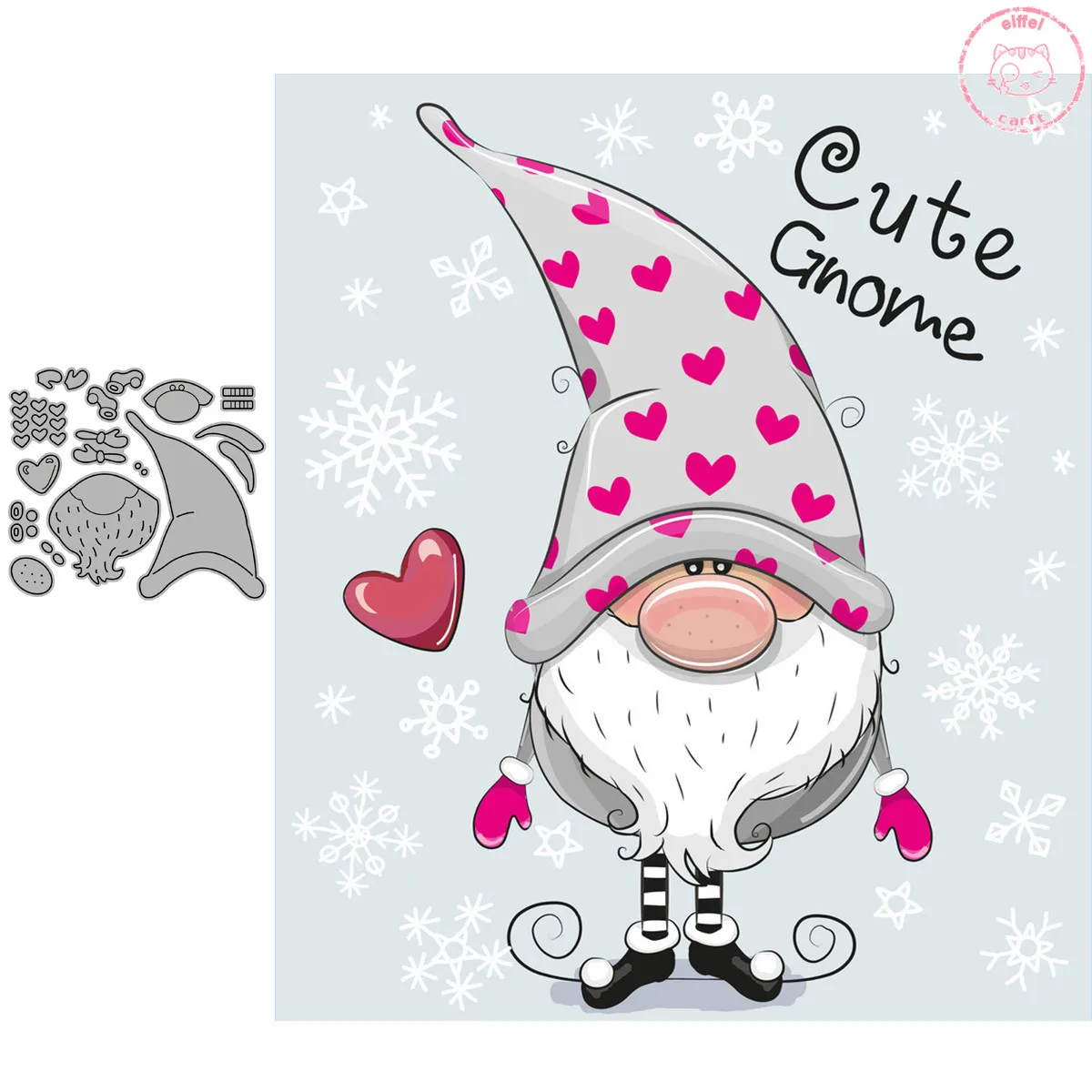

Loving Dwarf Craft Paper Dies Cut Scrapbook For Card Making Christmas Elf Stencils For Diy Scrapbooking New Die 2020