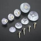 Резиновые прозрачные Нескользящие Чехлы для ножек стульев, накладки для ножек диванов, защита для пола, мебели, с винтами, 10 шт.лот