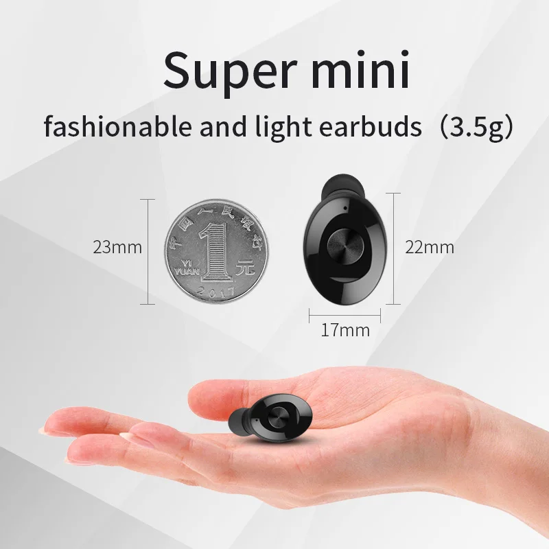Bluetooth 5 0 беспроводные мини наушники с 12 часами воспроизведения HiFi Стерео качество