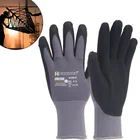 Перчатки из нейлона, ПУ, Нитриловое защитное покрытие, рабочие перчатки с покрытием ладонью, рабочие перчатки Mechanic 15, рабочие перчатки ML, Рыболовные Перчатки