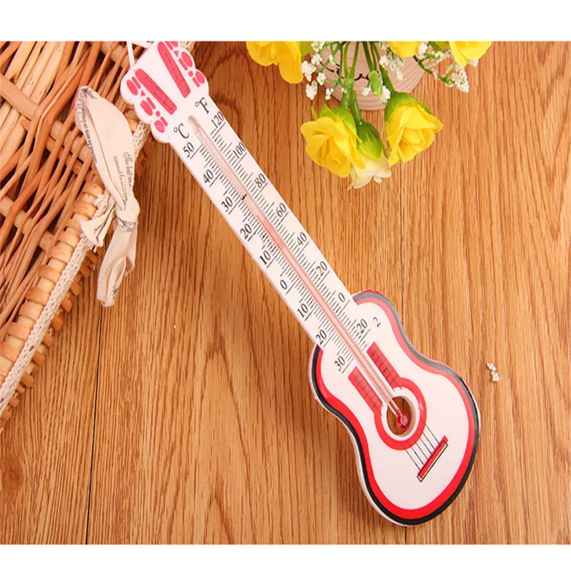 1 шт. Забавный цифровой настенный термометр в форме скрипки наружный датчик