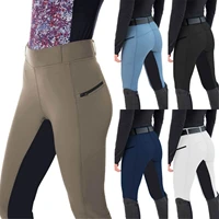 new horse riding pants clothes for women splice high waist trouser elastic equestrian breeches skinny solid trousers equipments