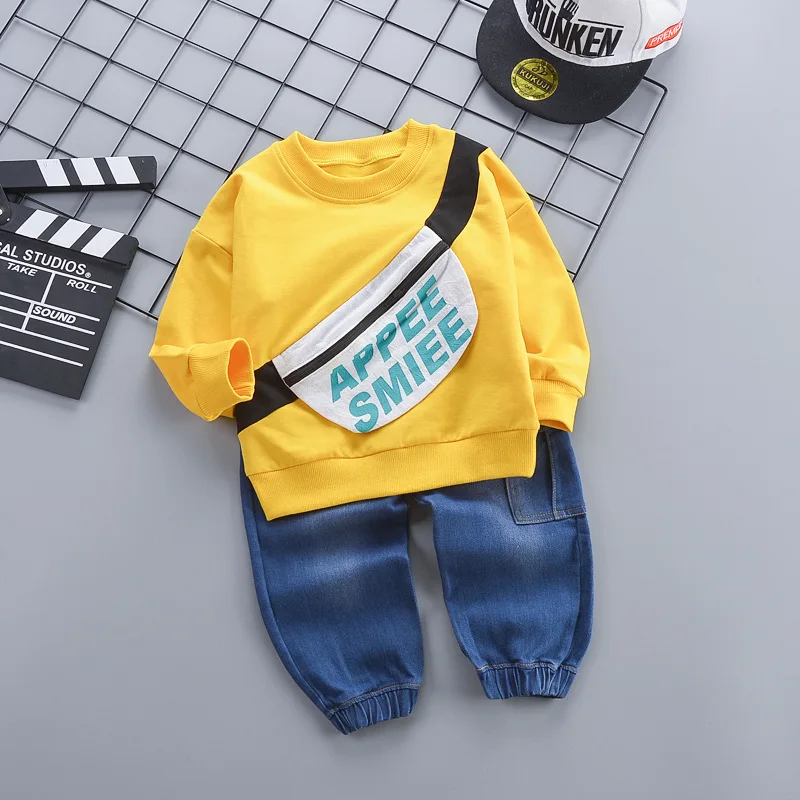 Осенняя детская одежда комплект детской одежды на весну: рюкзак с длинным