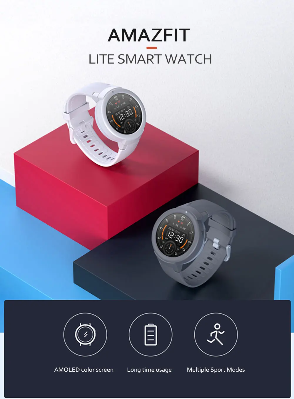 Глобальная версия Huami AMAZFIT Verge Lite Смарт-часы gps Смарт-часы IP68 AMOLED экран сердечного ритма Смарт-часы спортивные водонепроницаемые