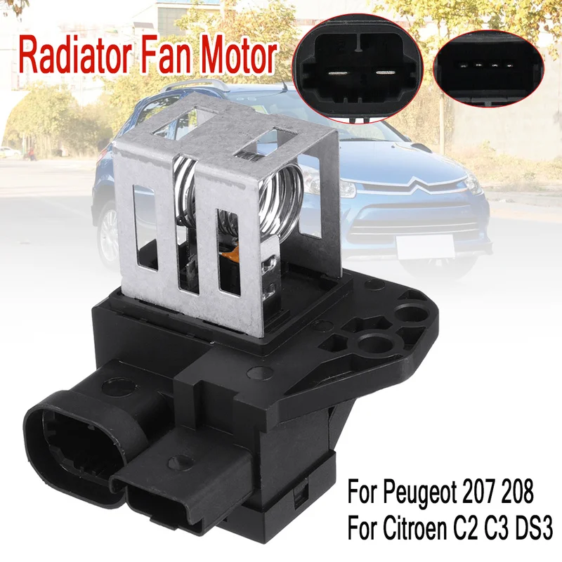 

Car Radiator Fan Motor Relay Blower Resistor 9662872380 1267J6 for Citroen C2 C3 C4 C5 DS3 Peugeot 207 208 2008 1007 301 407 508