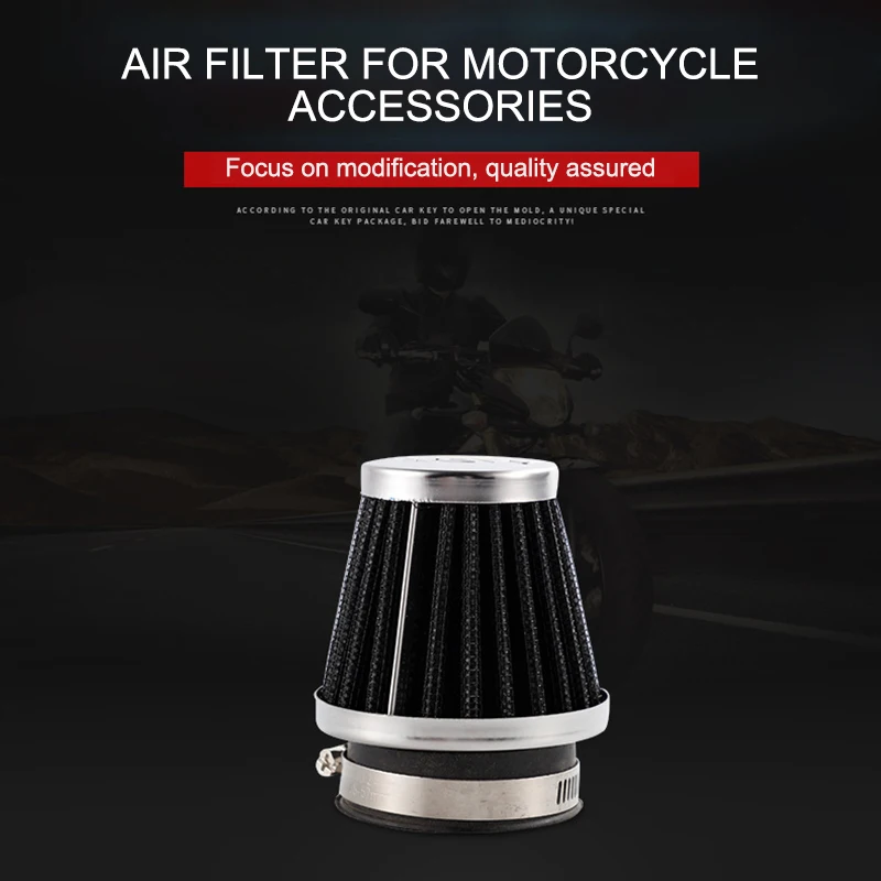 

Motorcycle Funnel Air Filter Metallic Clamp-on Refit Intake Filter Round Cone Air Filters Mesh Filter Mushroom Head 42mm 50mm