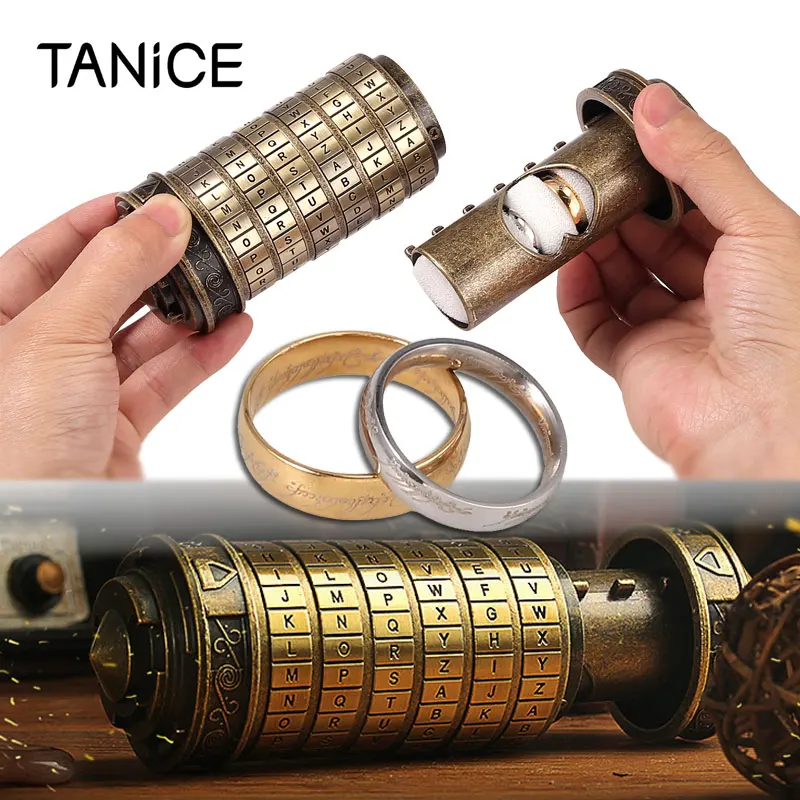 Кольцо с кодовым замком TANiCE Da Vinci для хранения банкнот ювелирные изделия