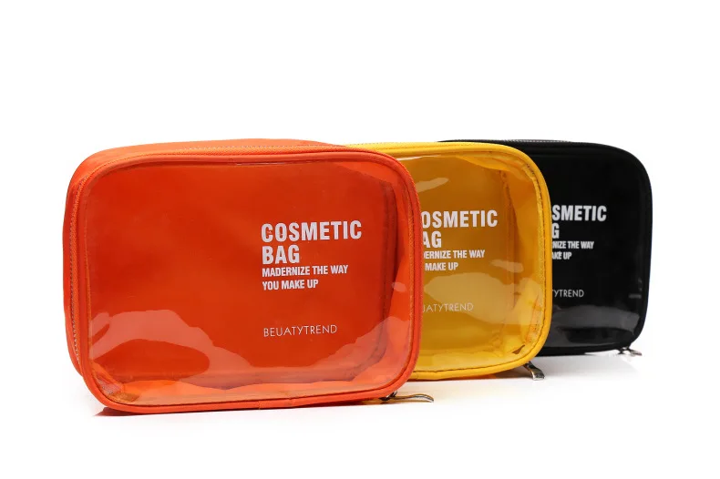 XZP Transparent Cosmetic Bag PVC Women Zipper Clear Makeup Bags Beauty Case Make Up Organizer Storage Bath Toiletry Wash Bag
