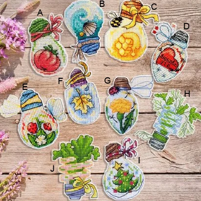 

BXT023Christmas DIY Kits New Style Counted Cross stich fridge magnets sticker Refrigerator Magnets Kids gift Home Decoration