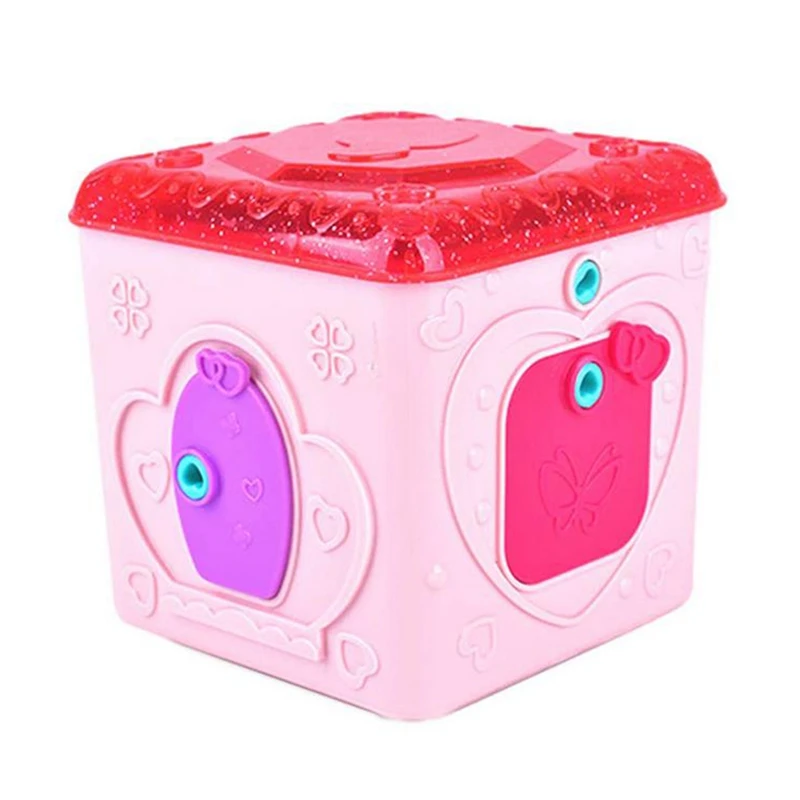 

Girls Treasure Box Pretend Toy with Light Sound Effects Unlock Key Fun 6 Keys to Open the Box Surprise for Child