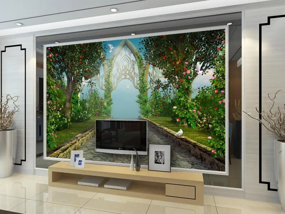 Пользовательские 3d обои идиллический американский ресторан отель ТВ фон стены