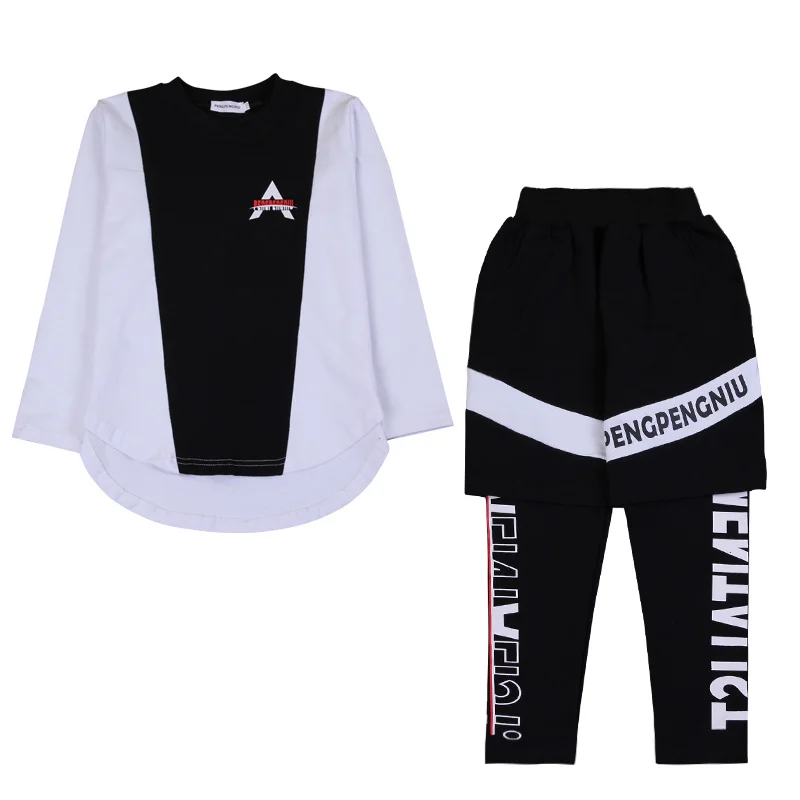 

Hip Hop Dance Costumes Loose Long Sleeve Top Black Pants Jazz Clothing Street Dancing Performance Outfit Stage Wear DNV12539