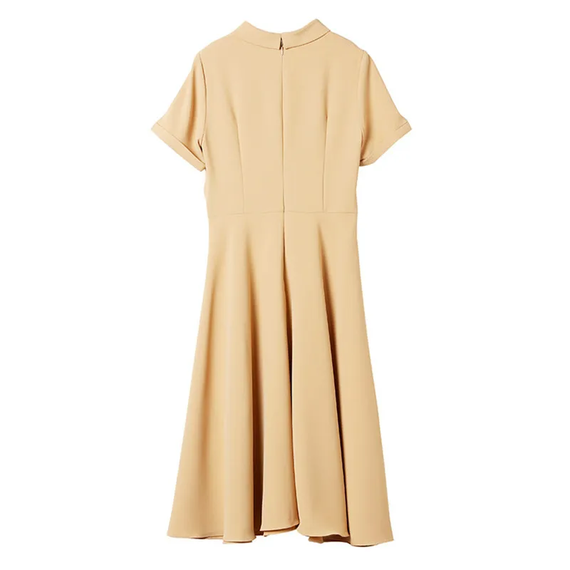 

Summer Dress Woman Short Sleeve Yellow Midi Maxi Dresses Simple Slim Casual Elegant Fashion Dress Women Clothing Robe Vestidos