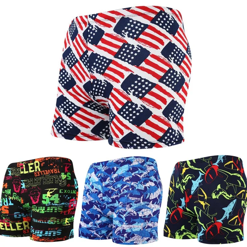 2020 New Print Men's Beach Swimming Trunks Swimsuit Elastic Swim Shorts Surfing Summer Boxer | Спорт и развлечения