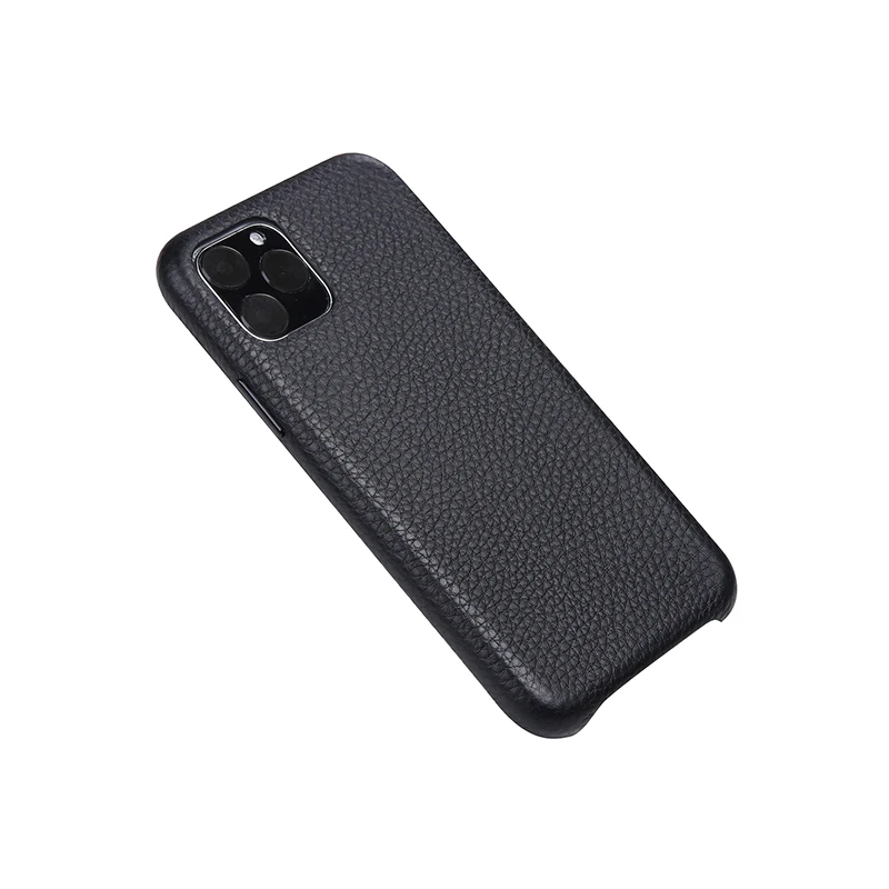 Новинка для iPhone 11 Pro Max 5,8 6,1 6,5 настоящий натуральный кожаный чехол для телефона из чистой Litchi воловьей кожи задняя крышка металлическая кнопка