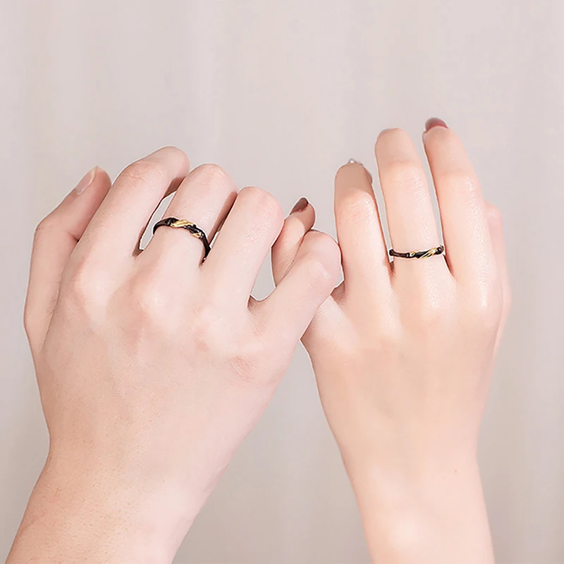 Черное детство Милая любовь Открытые Кольца для мужчин и женщин парное кольцо