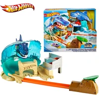 Original Hot Wheels Shark City Beach Play Battle Track Set Car Accessory Hotwheels Metal Rail Car Kids Toys Oyuncak Araba Gifts
