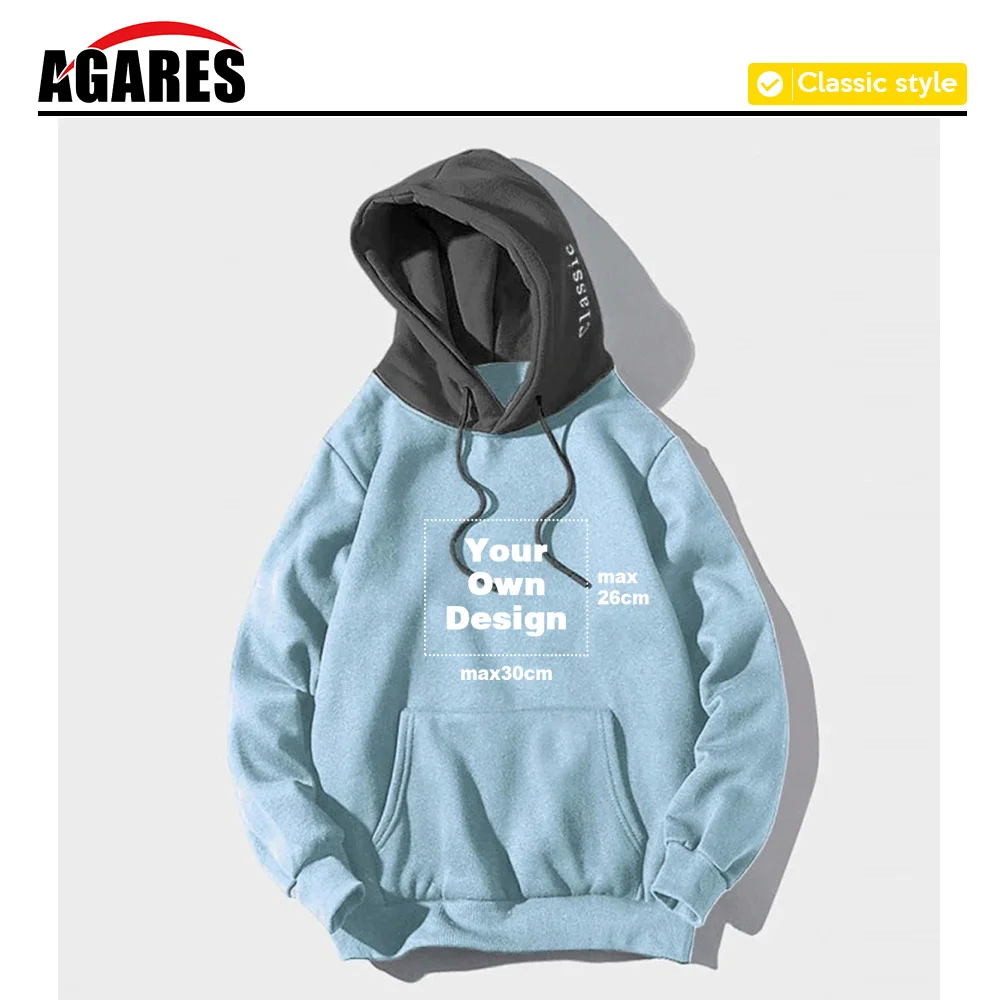 Однотонная Черная Толстовка на шнурке с карманами Мужская толстовка