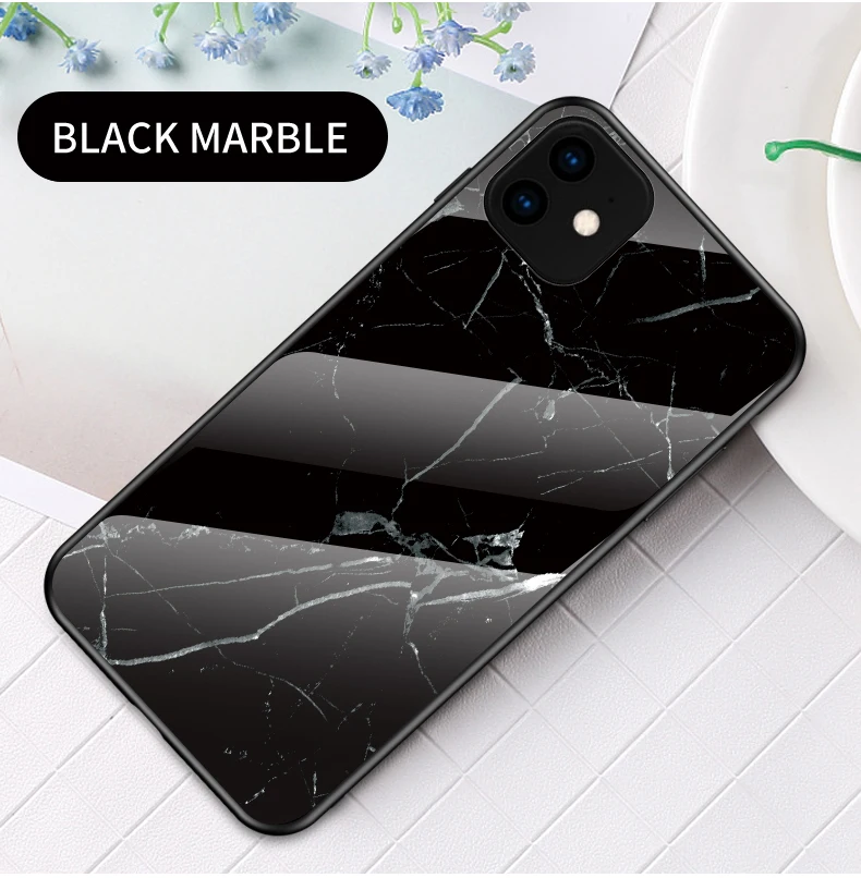 Чехол s для iPhone X Xs 11 Pro Max XR мраморный узор закаленное стекло задняя крышка чехол для телефона для iPhone 7 8 6 6s Plus 5S