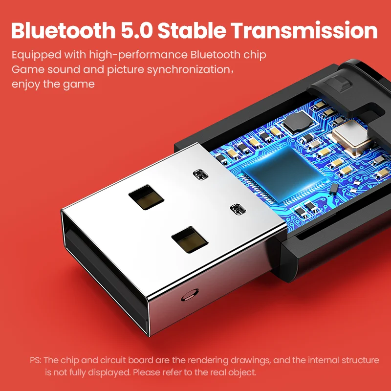 Аудиоадаптер UGREEN USB Bluetooth 5 0 для передатчика Airpods компьютера PS4 Pro Nintendo Switch