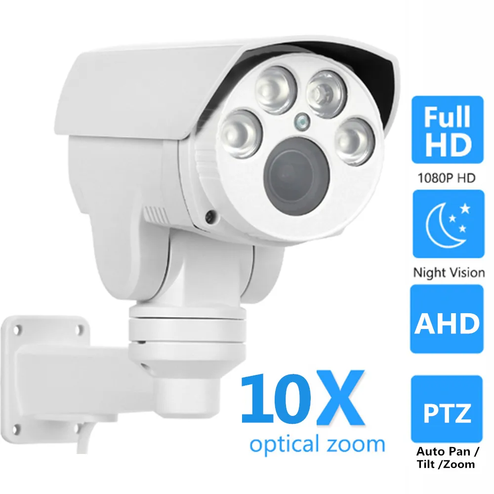 Аналоговая AHD камера высокой четкости мини PTZ пуля ИК Открытый 2MP 5MP Full HD 1080 P AHDH 4X 10X