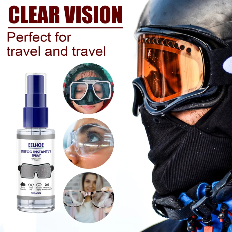 

30/60ml Car Windscreen Goggles Long Lasting Defogger Antifogging Agent Anti-Fog Spray Eyeglass Lens Cleaner