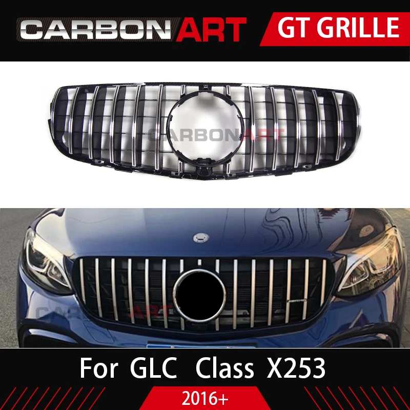 GT стиль гриль для X253 Стиль передняя Гонки сетка решетка MB W253 GLC200 GLC250 GLC300 GlC450 2017
