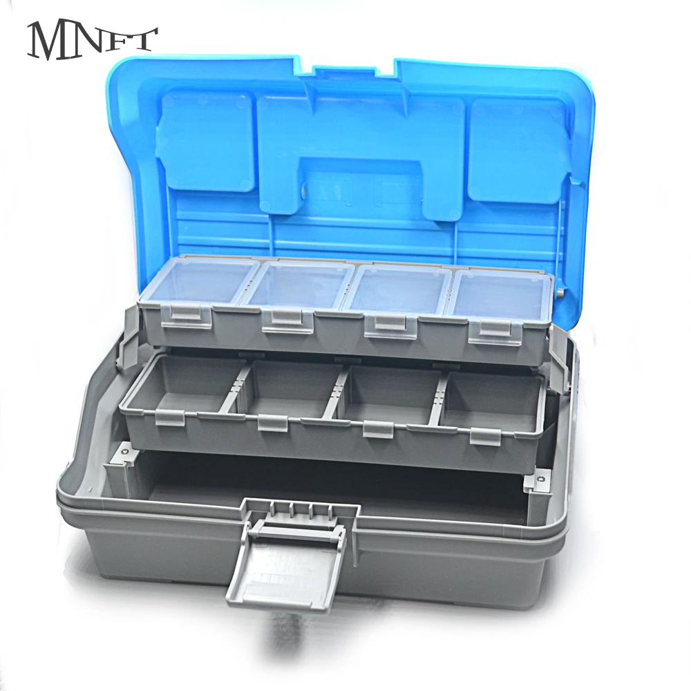 MNFT 2 Слои рыбацкая лодка приманка чемодан снасти Портативный коробка