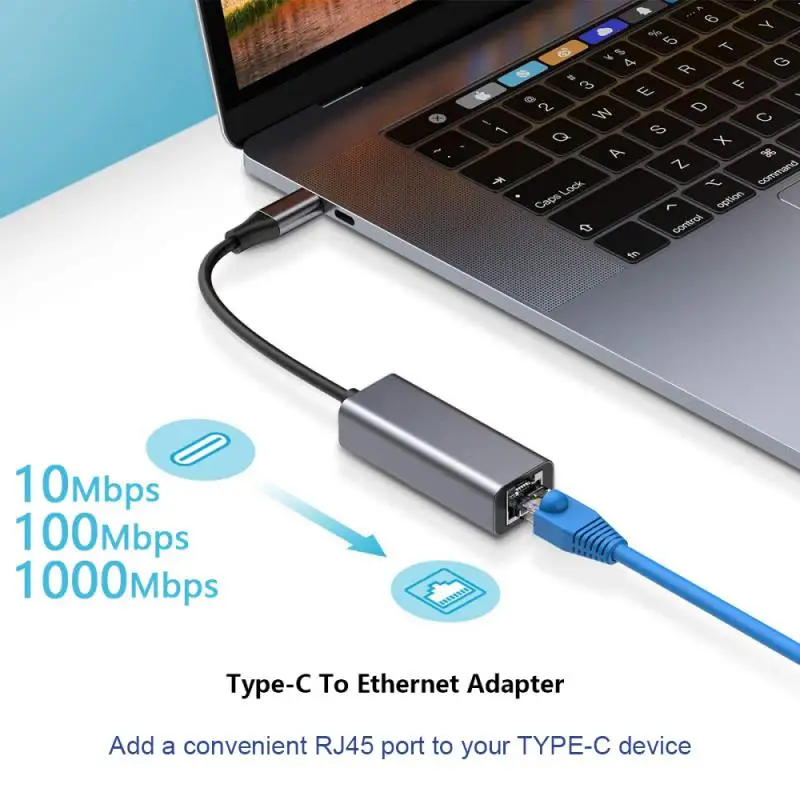 Hot USB Type C Ethernet Adapter Network Card Type-C To RJ45 Lan Internet Cable For MacBook Pro Samsung Galaxy S10/S9/Note20 | Компьютеры и