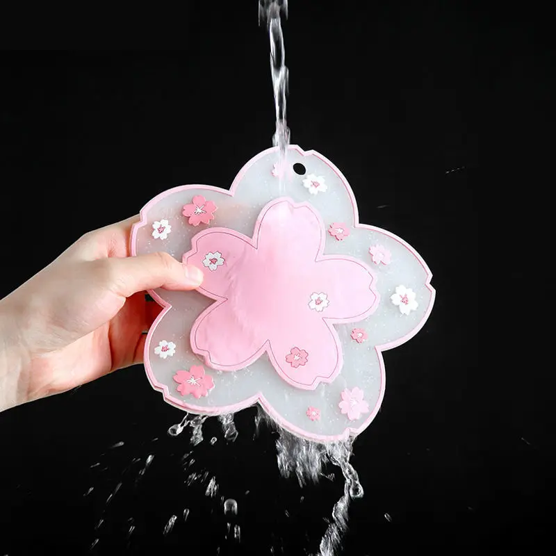 Beautiful cherry blossom dining table mat bowl plate pot anti slip heat insulation placemat for | Дом и сад