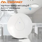 300 м беспроводной Wi-Fi потолок покрытие точка доступа AP 1*10100 Мбитс RJ45 WAN Wi-Fi ретранслятор расширитель маршрутизатор AP 48 В Poe адаптер