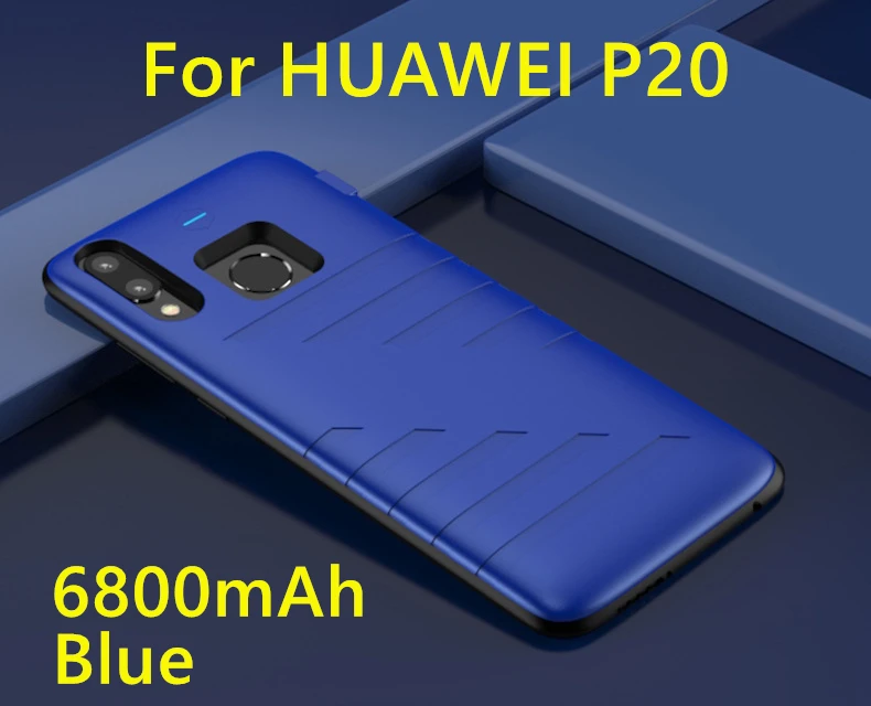 P20 Blue Чехол для зарядного устройства для huawei P20 Pro 6800/8200 мАч Внешний аккумулятор внешний аккумулятор чехол для зарядки для huawei P20 чехол для аккумулятора - Цвет: P20 Blue