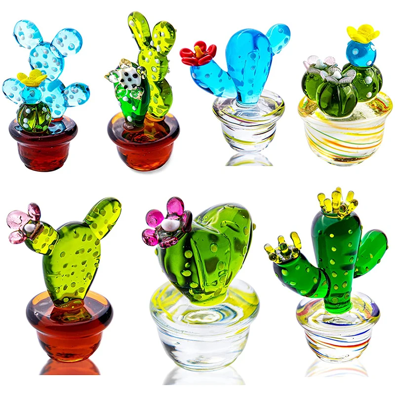 

Искусство ручной работы H & D, стеклянные суккуленты, имитация растений, стеклянные украшения, подарки, домашнее искусство