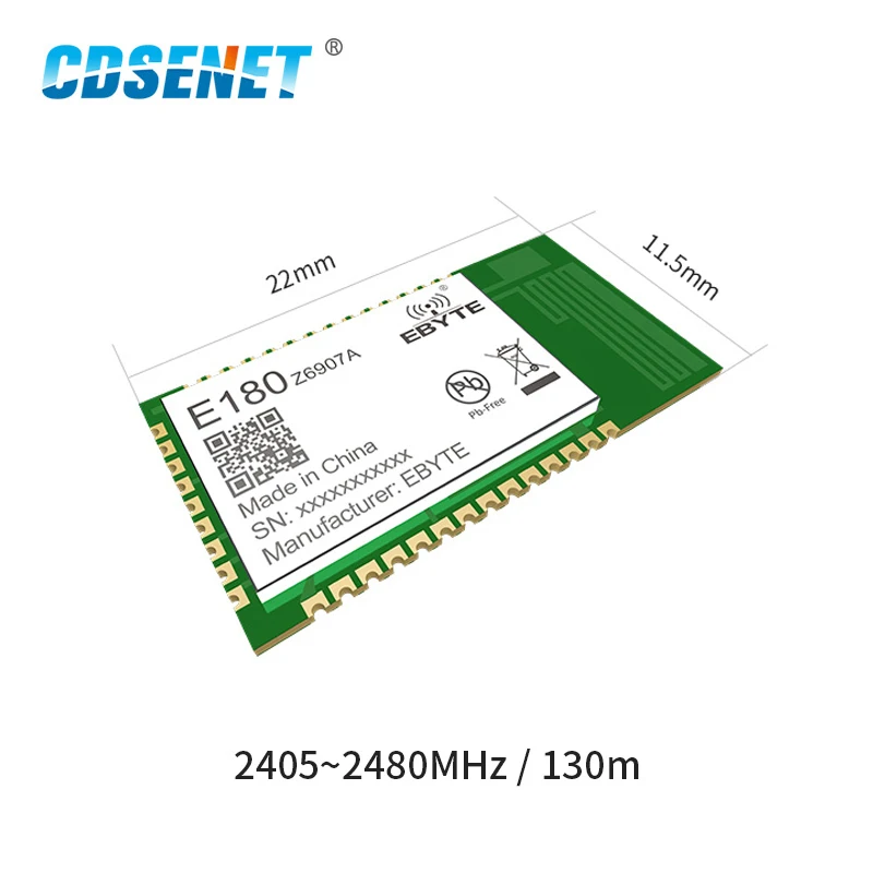 TLSR8269 2,4 ГГц 7dbm 512kb Flash 130m Диапазон 3,3 V PCB антенна SMD Zigbee 3,0 модуль E180-Z6907A CDSENET