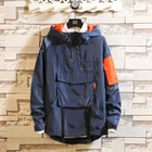 Передний карман пуловер куртки для мужчин 2021 осенние Полусапоги на молнии куртка с капюшоном мужской в стиле хип-хоп; Повседневная куртка-штормовка для девочек уличная M-5XL