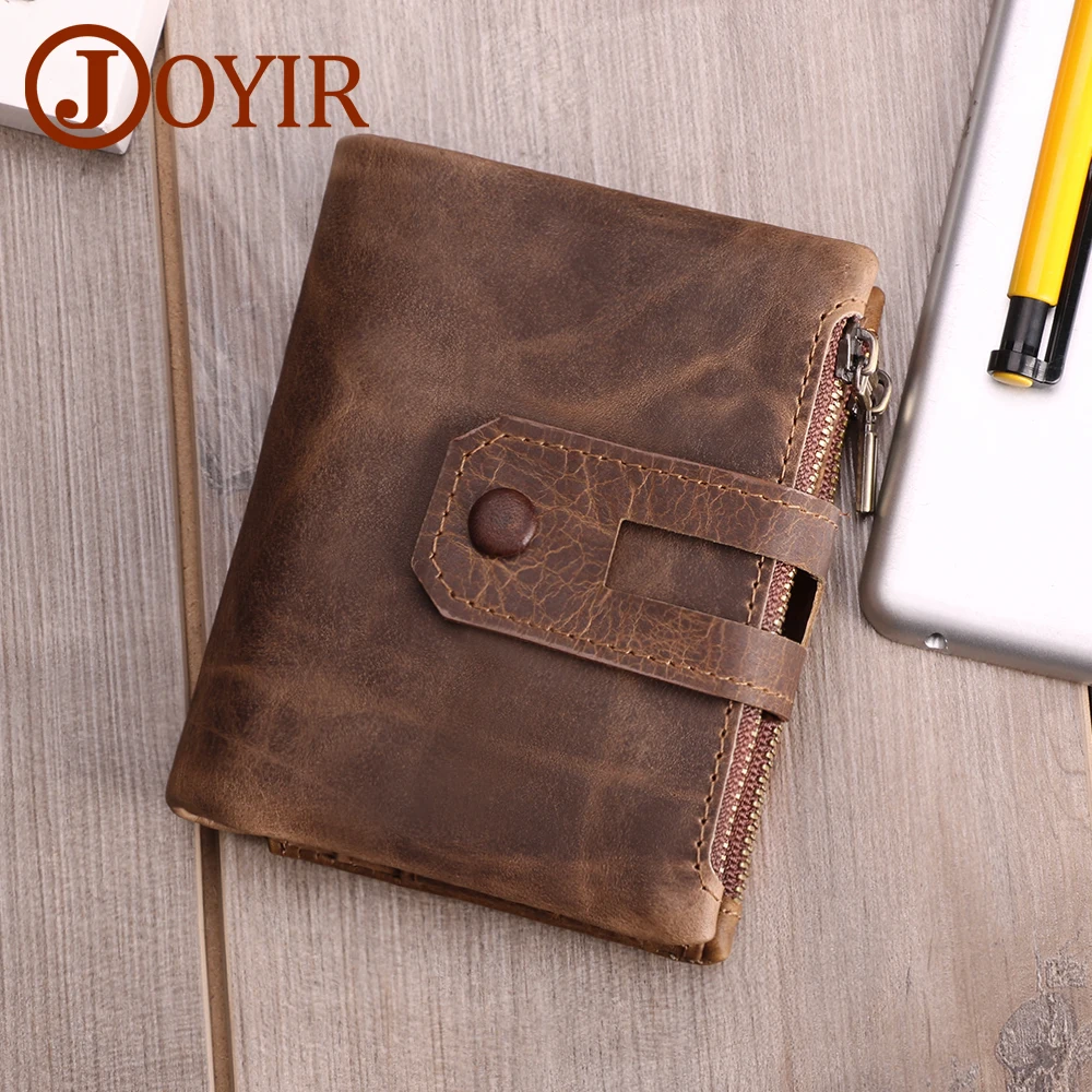 Мужской бумажник из натуральной кожи с Rfid-защитой и двойной молнией | Багаж сумки