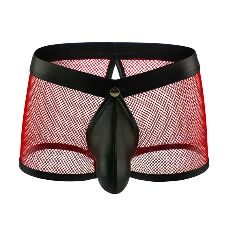 Сексуальное мужское нижнее белье прозрачные сетчатые шорты боксеры для мужчин