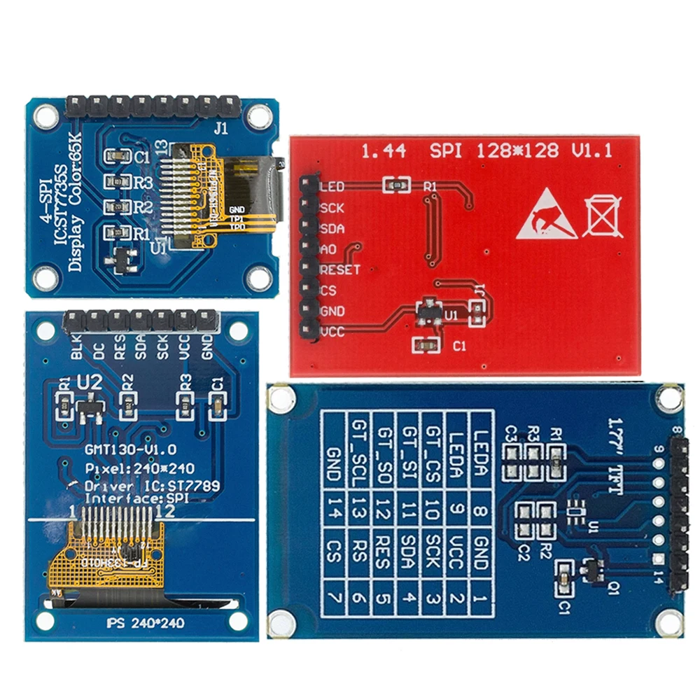 TFT дисплей 0 96/1 3/1 44/1 77/1 8 дюймов IPS 7P SPI HD 65K полноцветный ЖК модуль ST7735 Привод IC 80*160