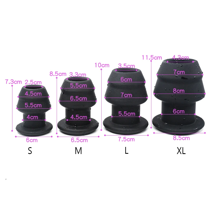 Пробка-туннель Orion Lust Tunnel Plug with Stopper с ограничителем, черный 5321180000 - Orion - Анальные тоннели - Купить
