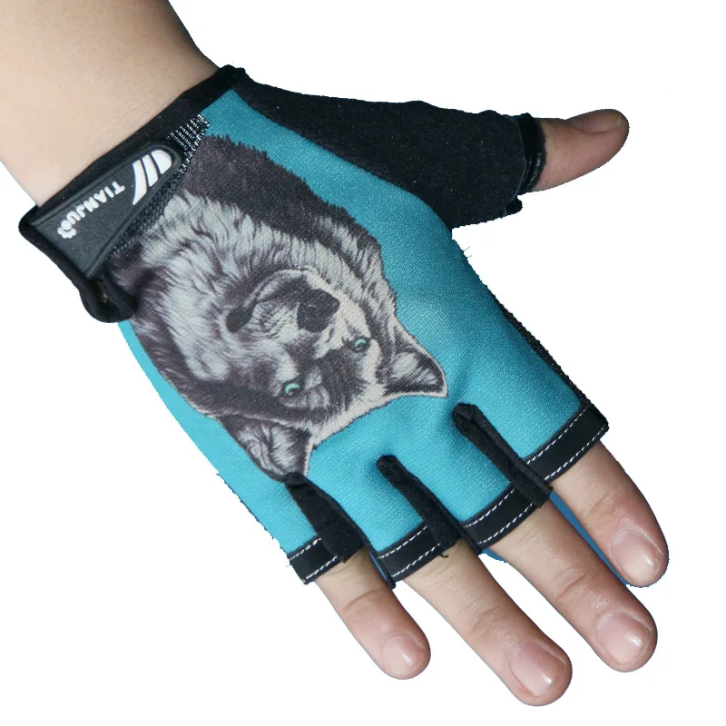 Летние велосипедные перчатки с полупальцами и поглощающим пот дизайном для