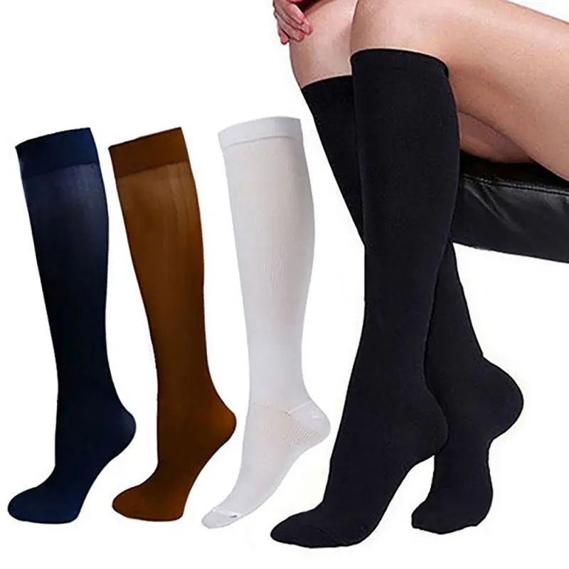 

29-31CM Thigh-High Compression Outdoors Stockings Pressure Nylon Varicose Vein Stocking Travel Leg Relief Pain Support Stocks