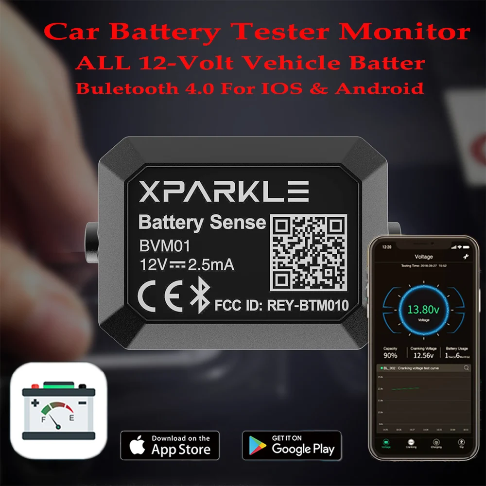 2020 автомобиля 12V Батарея монитор тестер Bluetooth для Беспроводной авто