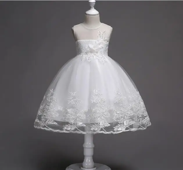 

Свадебное платье принцессы с цветами для девочек 2022, пачка для свадьбы, дня рождения, детская одежда для девочек, платья для выпускного вече...