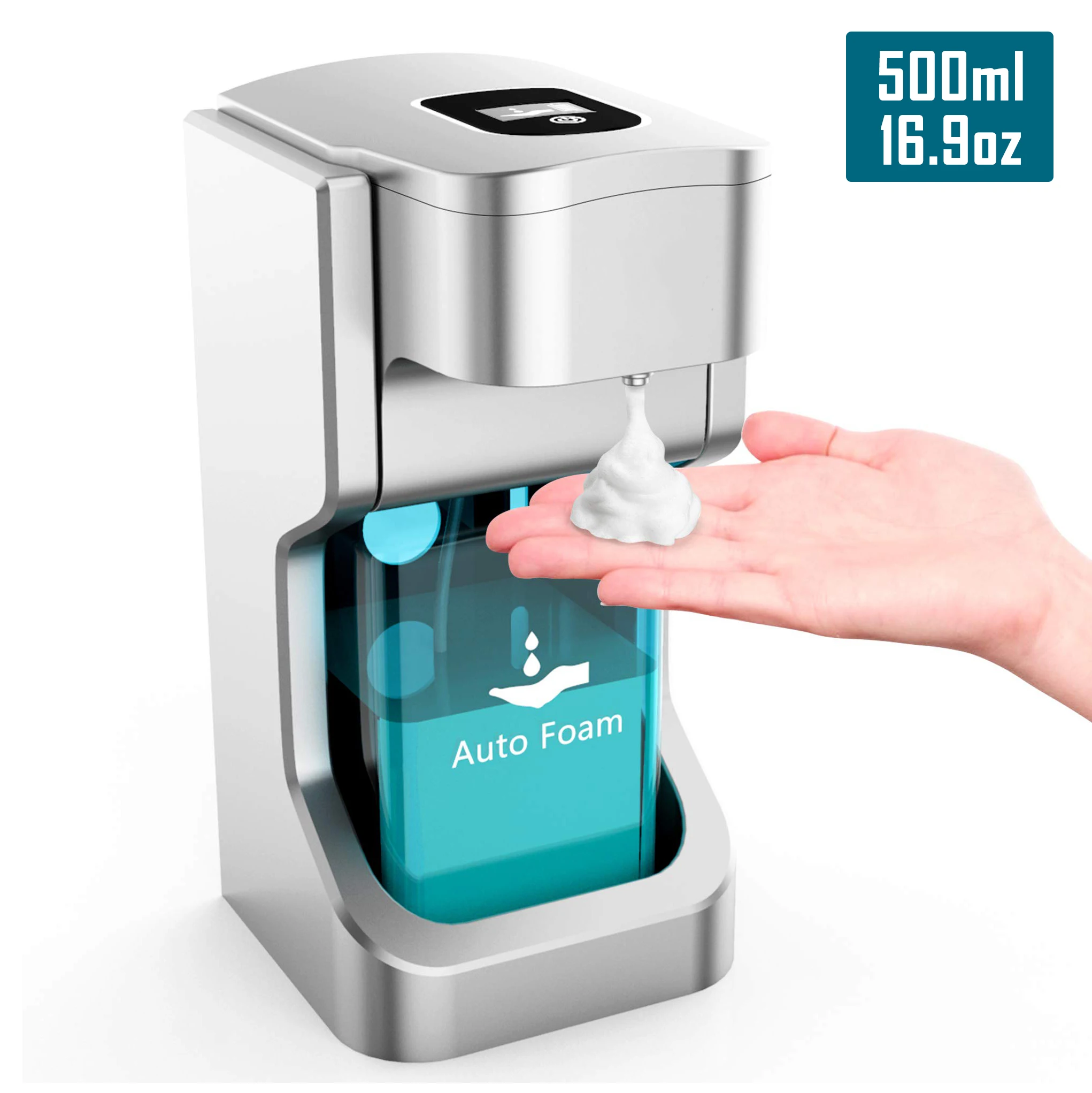 

Интеллектуальный Автоматический Дозатор жидкого мыла, индукционный пенопласт, устройство для мытья рук для кухни, ванной комнаты 500 мл/16,9 у...