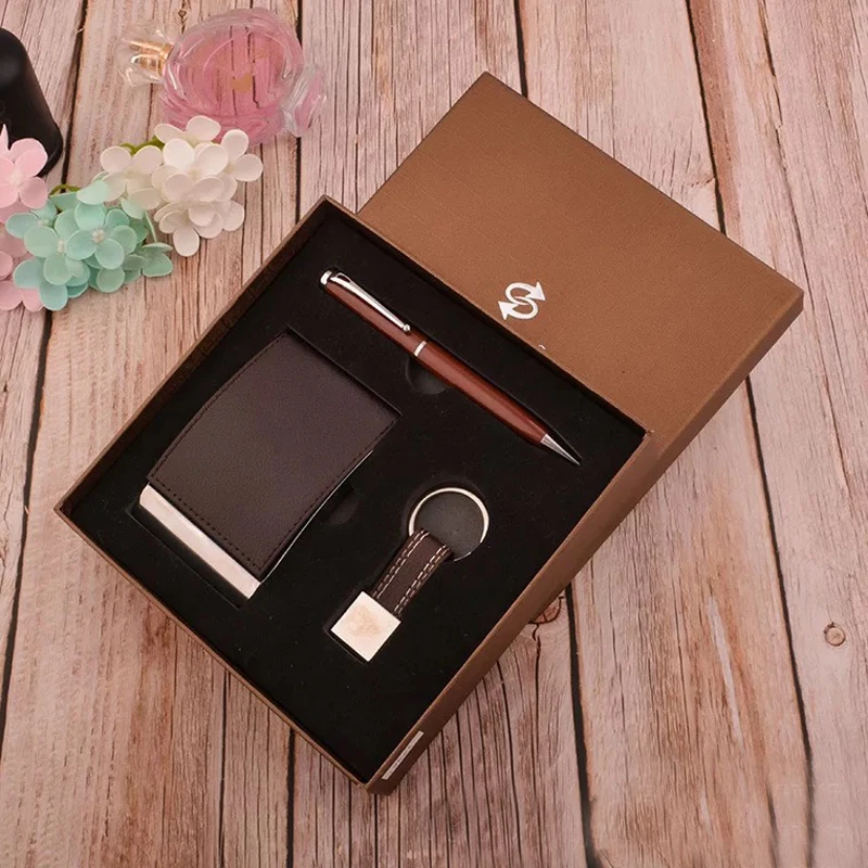 Модные подарочные наборы простые деловые Классический брелок для ключей